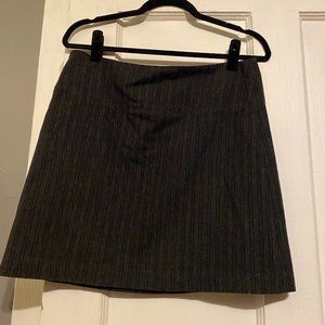 Banana Republic wool-blend gray pinstripe mini skirt